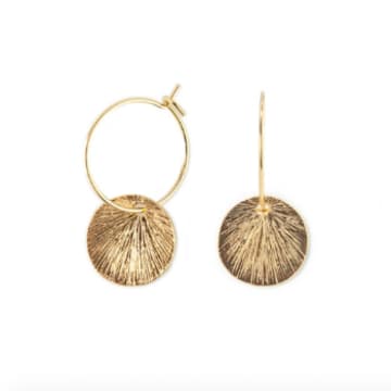 Sept Cinq Brass Gold Medusa Earring In Gold/gold