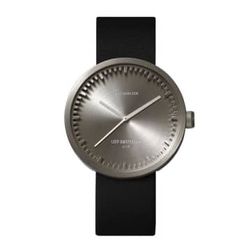 Leff Amsterdam Black   D 42 Steel Leather Strap 42 Mm Tube Watch