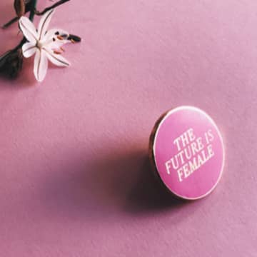 My Name Is Mir Pink The Future Is Female Enamel Pin