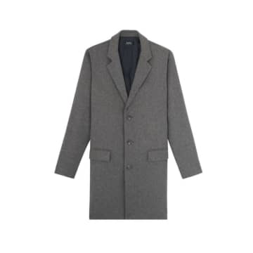 Apc Heather Grey Coat Viscose In 4 Sizes