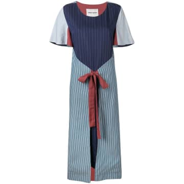 Henrik Vibskov Blue Stripes And Onions Tencel Dress