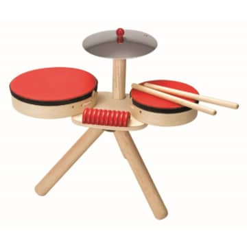 Plan Toys - Wooden Drums Musical Band - wood