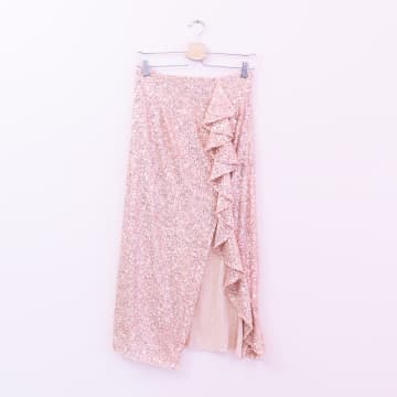 Sophie And Lucie Sequin Skirt In Pink