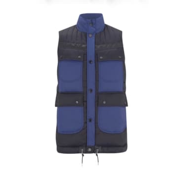 Barbour Navy Gilet X White Mountainneering In Blue