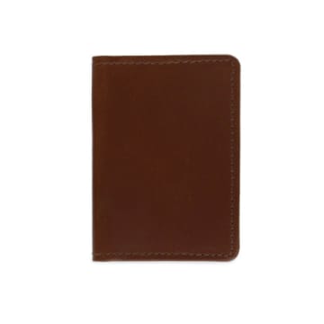 Vida Vida Leather Travel Card Holder In Brown