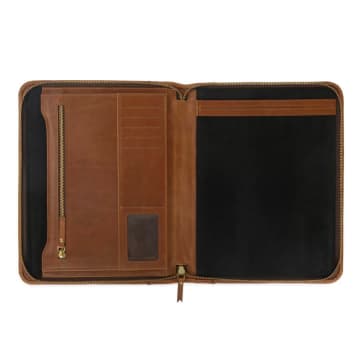 Vida Vida Leather Document Holder And Organiser In Black