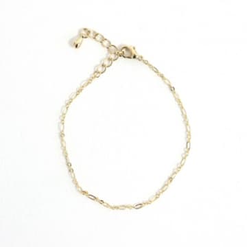 Sept Cinq Gold Plated Brass Round Knit Bracelet