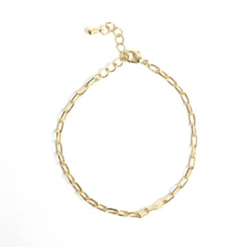 Sept Cinq Gold Plated Brass Rectangular Mesh Bracelet