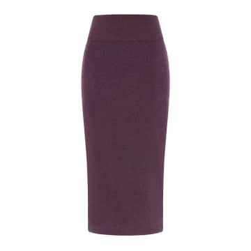 Les 100 Ciels Cristen Cashmere Skirt In Burgundy