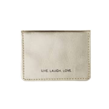 Vida Vida Gold Leather Travel Card Holder