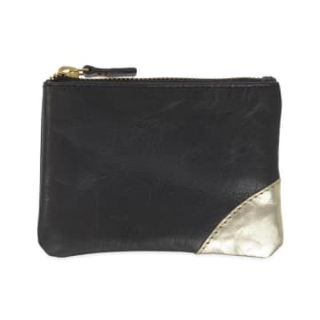 Vida Vida Leather Coin Purse In Gold