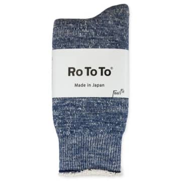 Rototo Deep Ocean Double Face Merino Wool Socks