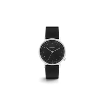 Komono Black Silver Lewis Wrist Watch