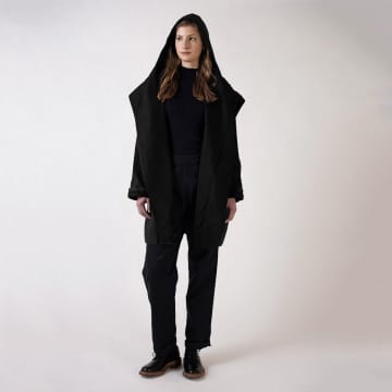 Kate Sheridan Black And Black Batwing Coat