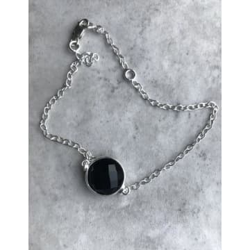 Collardmanson Silver Bracelet Onyx In Metallic