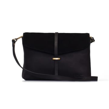 O My Bag Ella Midi Black Soft Grain Leather Bag