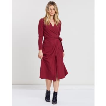 People Tree Imogen Red Wrap Dress