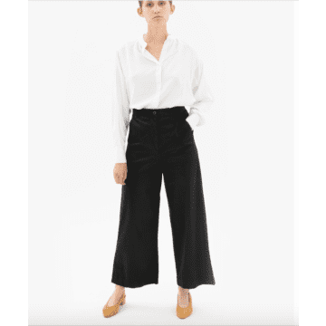 People Tree Black Bella Wide Leg Trousers