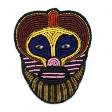 Macon & Lesquoy Gorilla Embroidered Brooch