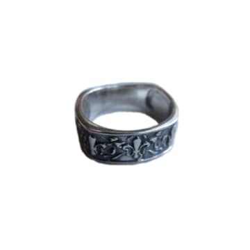 Collardmanson Silver Fleur De Lis Ring In Metallic