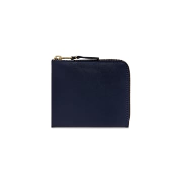 Comme Des Garçons Navy Classic Colour Wallet Sa3100 In Blue