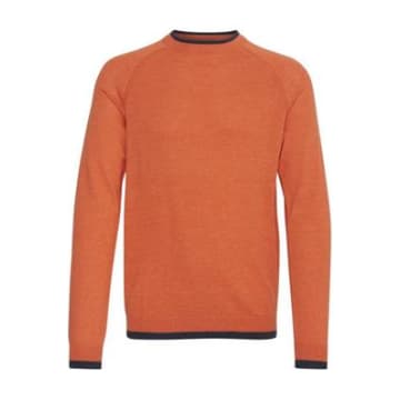 Solid Flame Mel Joss O Neck Sweater