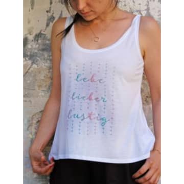 Loretta Cosima White *prefer To Live Funny* Tank Top