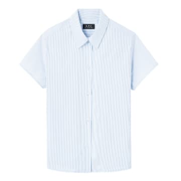 Apc Pale Blue Stripes Marina Blouse