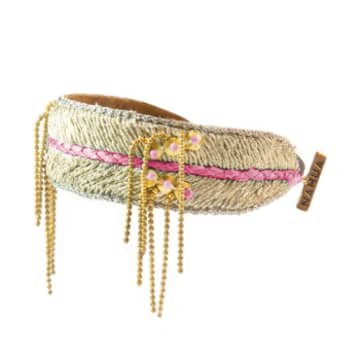 Nahua Pink Dita Embroidered Bracelet