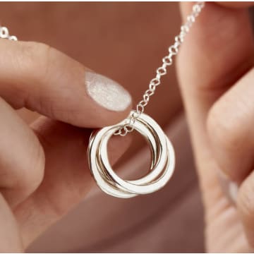 Posh Totty Designs Sterling Silver Russian Ring Necklace In Metallic