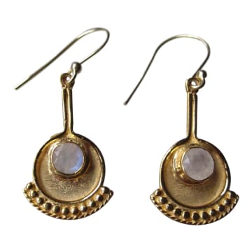 Window Dressing The Soul 925 Silver Egon Earrings Gold In Metallic