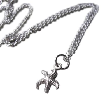 Collardmanson 925 Silver Starfish Necklace In Metallic