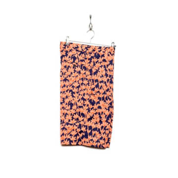 Band Of Outsiders Coral And Navy Riso Flower Shorts In Pink