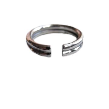 Collardmanson 925 Silver Open Ring In Metallic