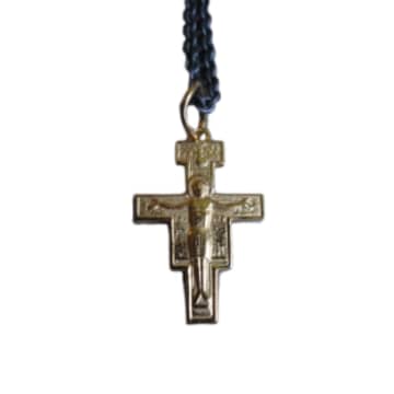 Window Dressing The Soul Gold Plated 925 Silver Cross With Jesus Necklace In Metallic