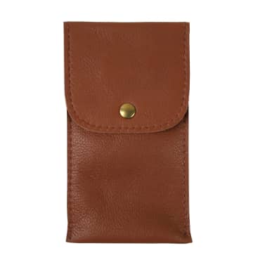 Black Bough Tan Leather Wristwatch Pouch In Black