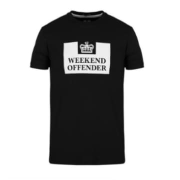 WEEKEND OFFENDER BLACK PRISON LOGO PRINTED TEE