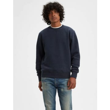 Levi's Navy Heather Lmc Relaxed Sweater In Blue