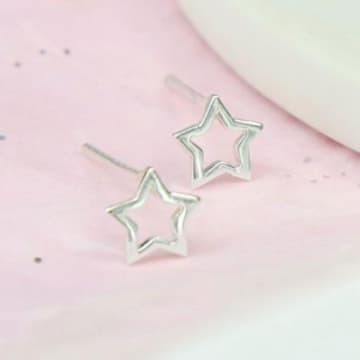 Pom Open Star Studs 925