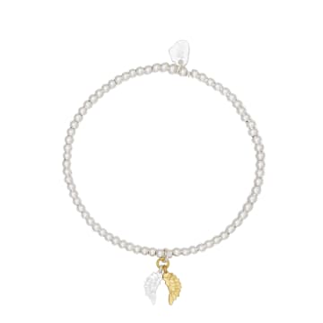 Estella Bartlett Silver And Gold Sienna Wings Bracelet In Metallic