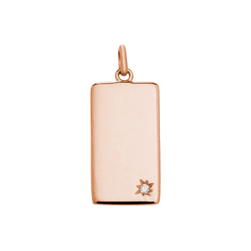 Kirstin Ash Rose Gold Rectangle Charm