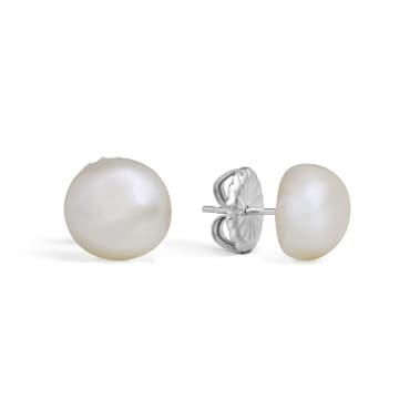 Claudia Bradby Audrey Pearl Stud Earring In Metallic