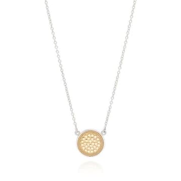 Anna Beck Gold And Silver Reversible Disc Necklace