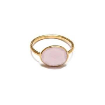 Dlirio Ring Stone Rose Quartz