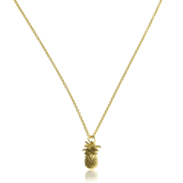 Collardmanson 925 Silver Gold Pineapple Necklace