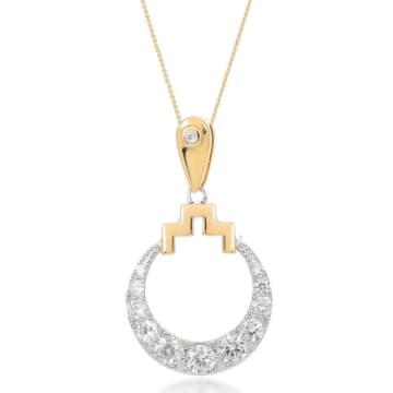 V By Laura Vann Gold Bianca Drop Circle Necklace