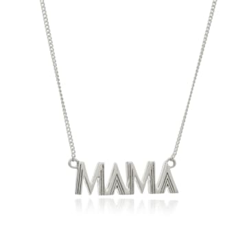 Rachel Jackson Art Deco Mama Necklace In Metallic