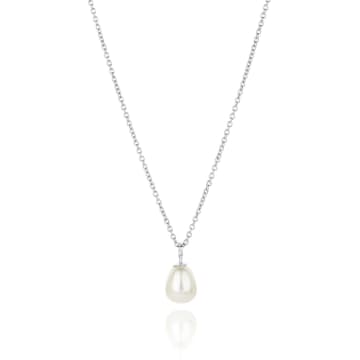 Claudia Bradby Favourite Pearl Drop Necklace In Metallic