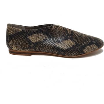 Sms Brunilde Ballerinas In Snake Imitation Leather In Blue