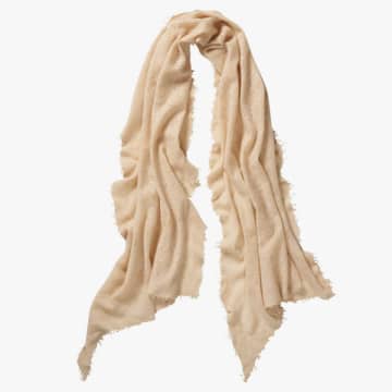 Pur Schoen Light Beige Hand Felted Cashmere Soft Scarf + Gift